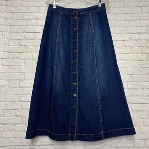 Cello Denim JeansSkirt Button Down Size M